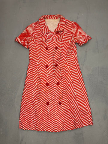 Vintage 1960's Zigzag print dress