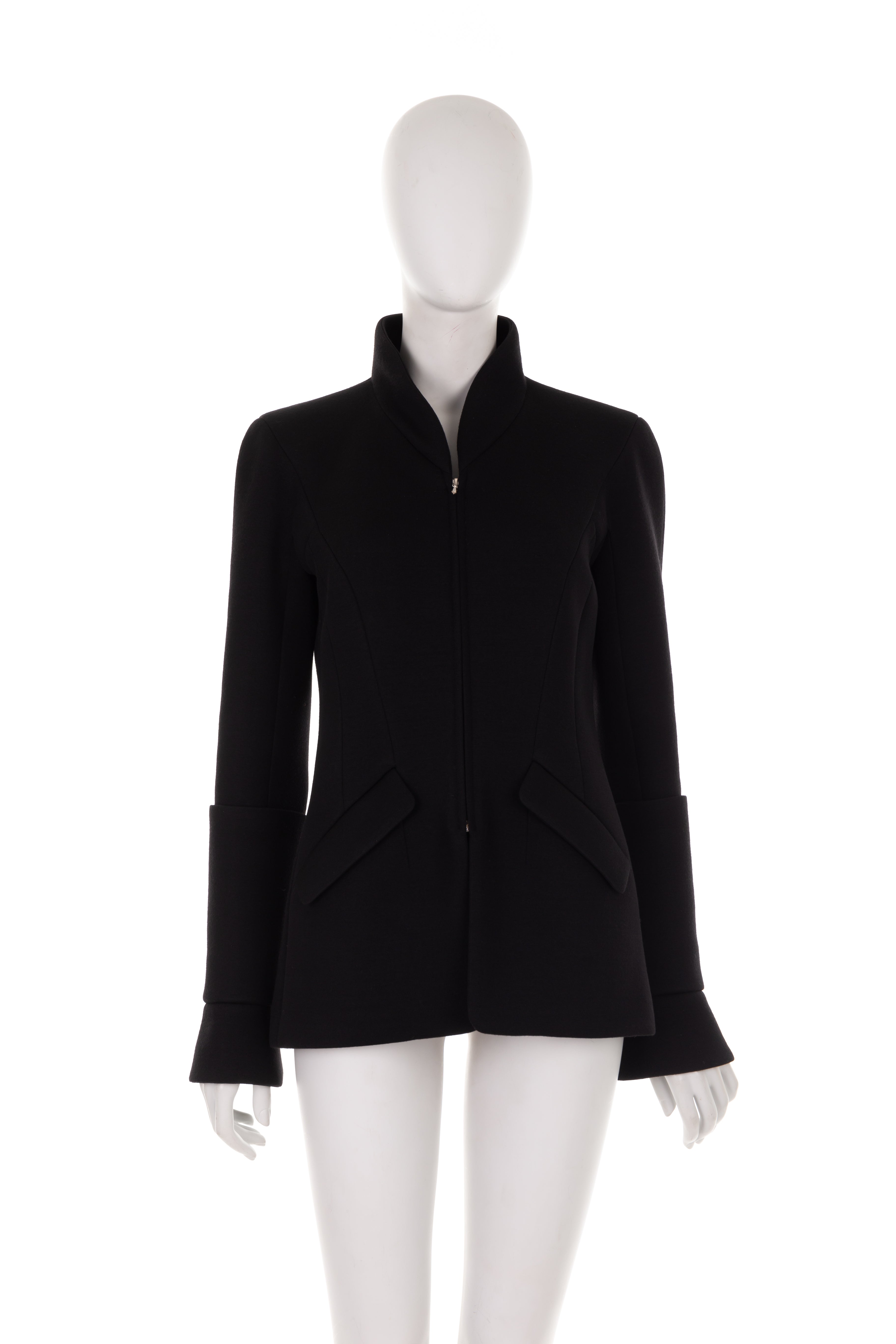 Chanel by Karl Lagerfeld F/W 2009 black wool/nylon paneled