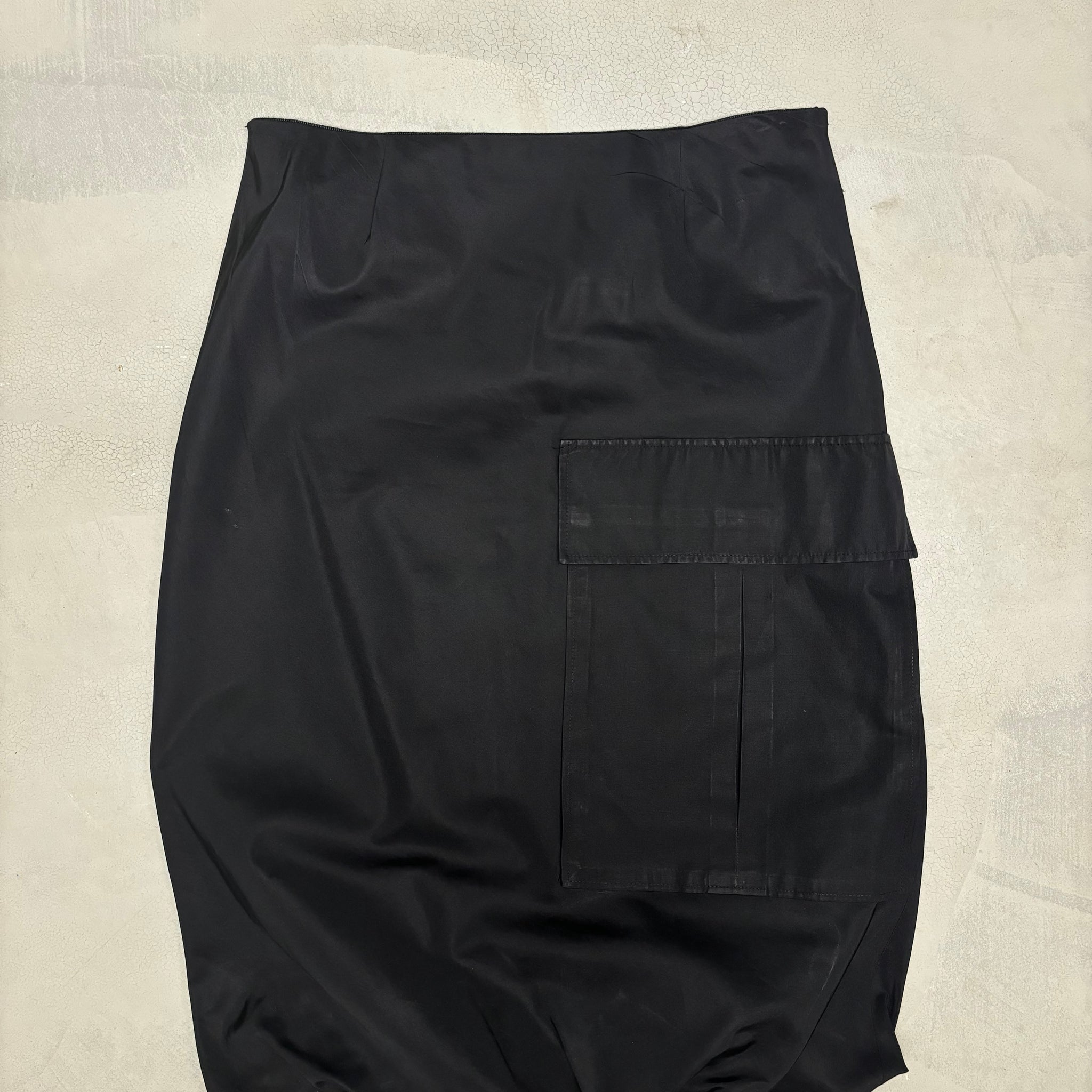 S/S 2001 black cargo balloon skirt