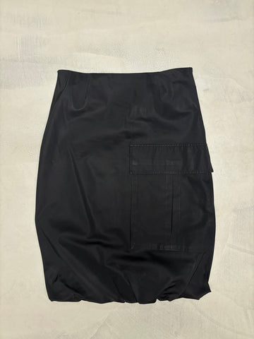 S/S 2001 black cargo balloon skirt