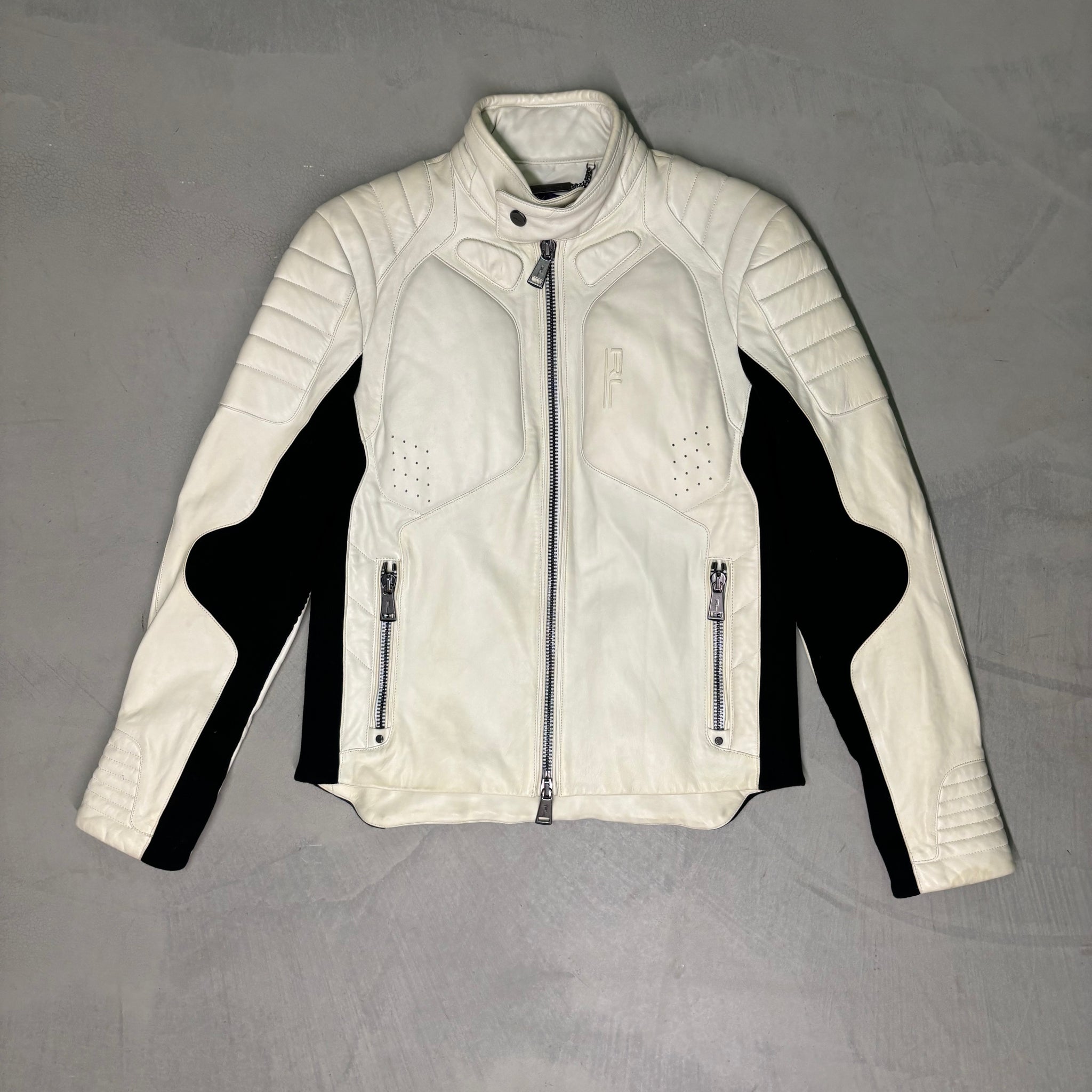 F/W 2017 off white leather biker jacket