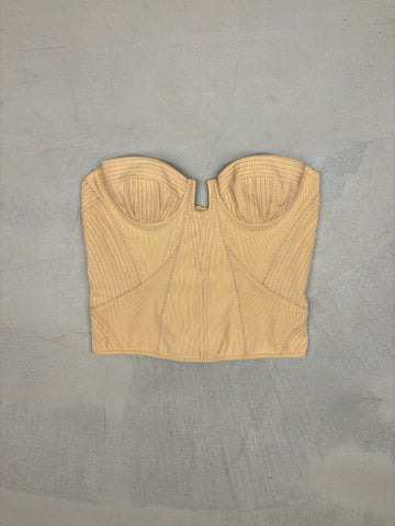 S/S 2012 tan paneled corset