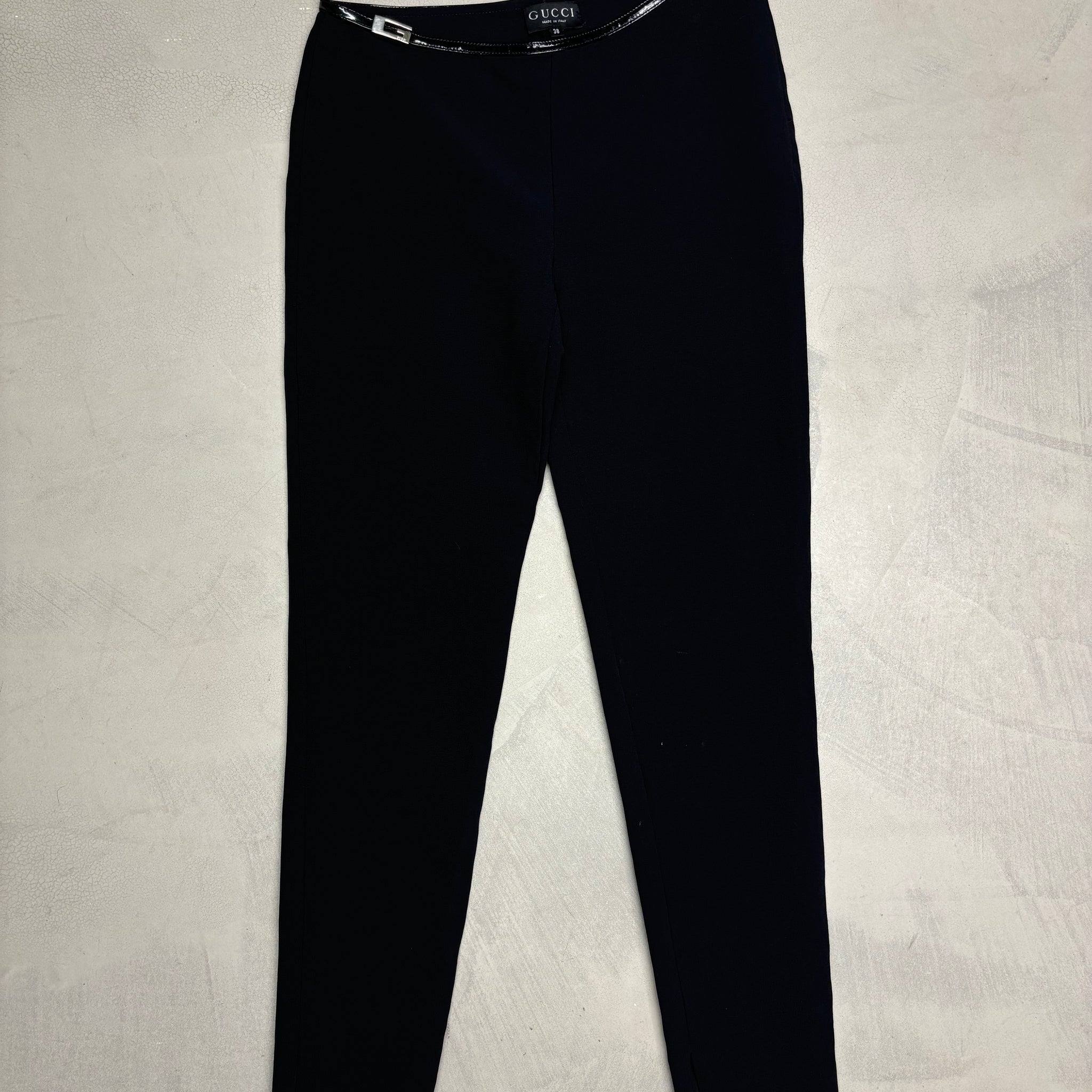 F/W 1997 asymmetrical waist G buckle skinny pants