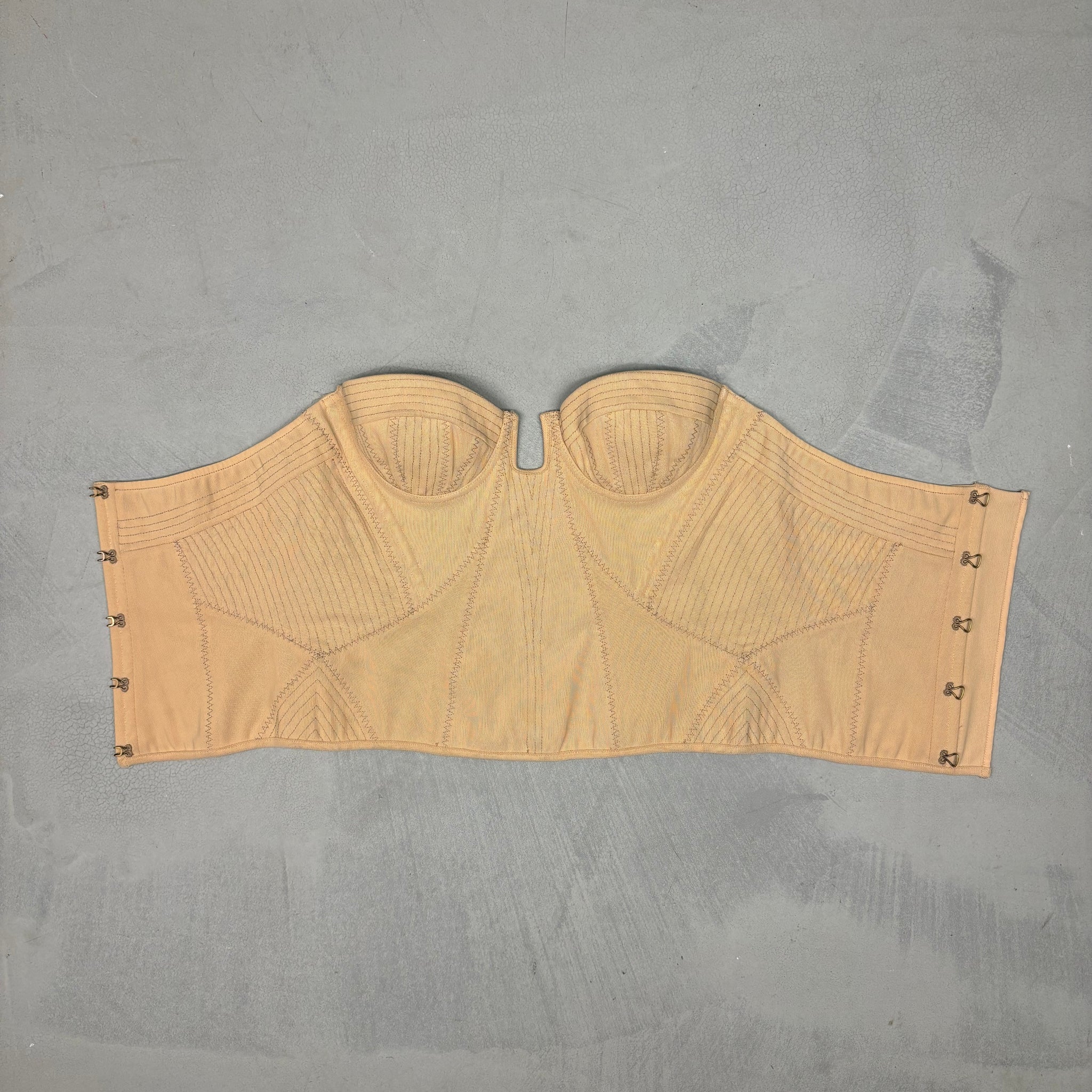 S/S 2012 tan paneled corset