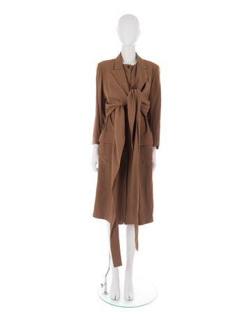 F/W 1983 layered knotted trench coat