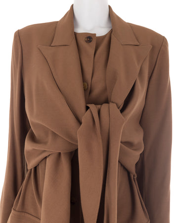 F/W 1983 layered knotted trench coat