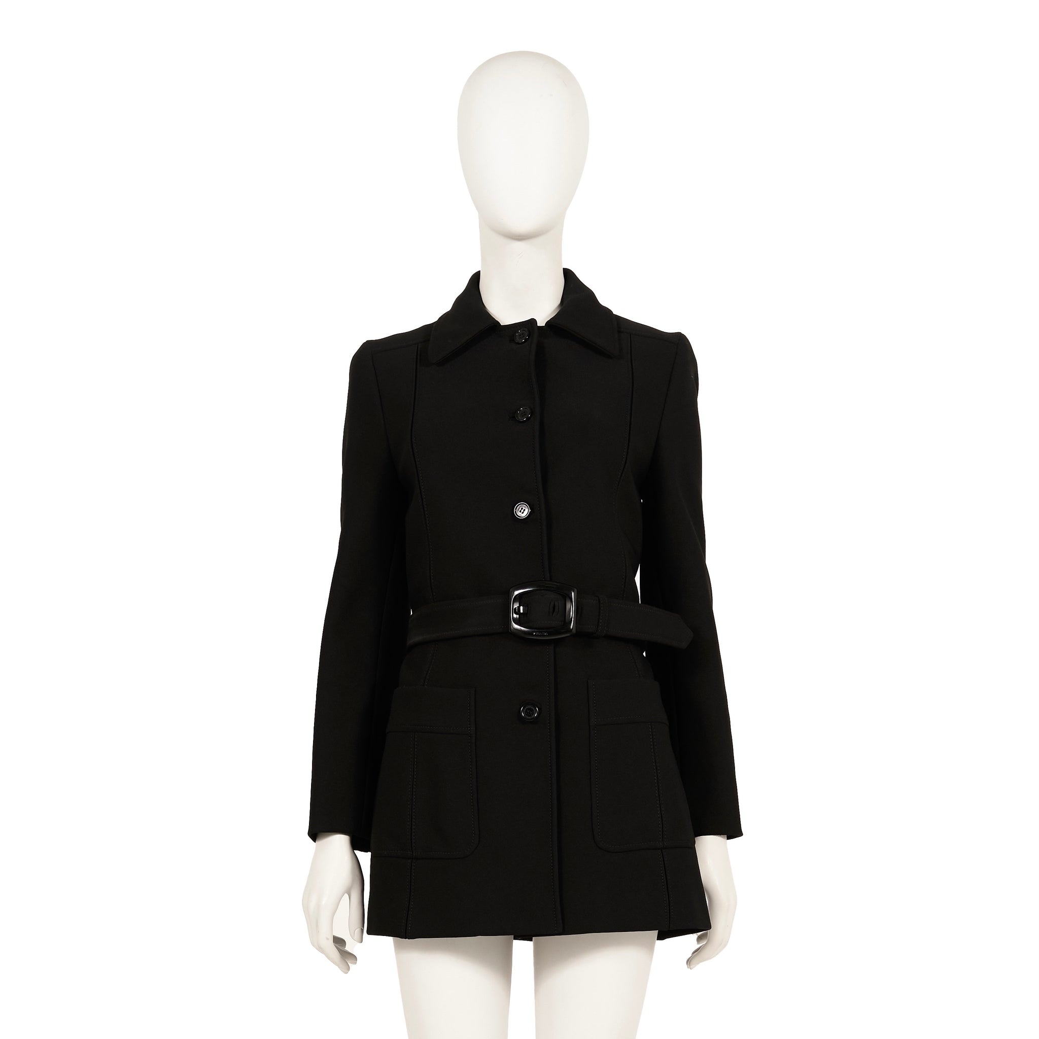 F/W 1995 black tunic jacket in nylon