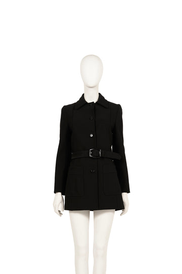 F/W 1995 black tunic jacket in nylon