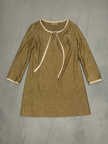 Vintage 1960's Carlo Ferrero gold lurex dress