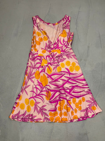 Vintage 1960's Pink floral print dress