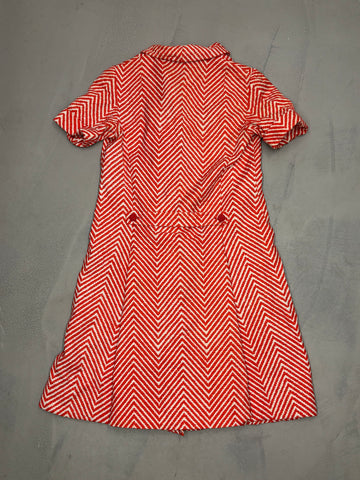 Vintage 1960's Zigzag print dress