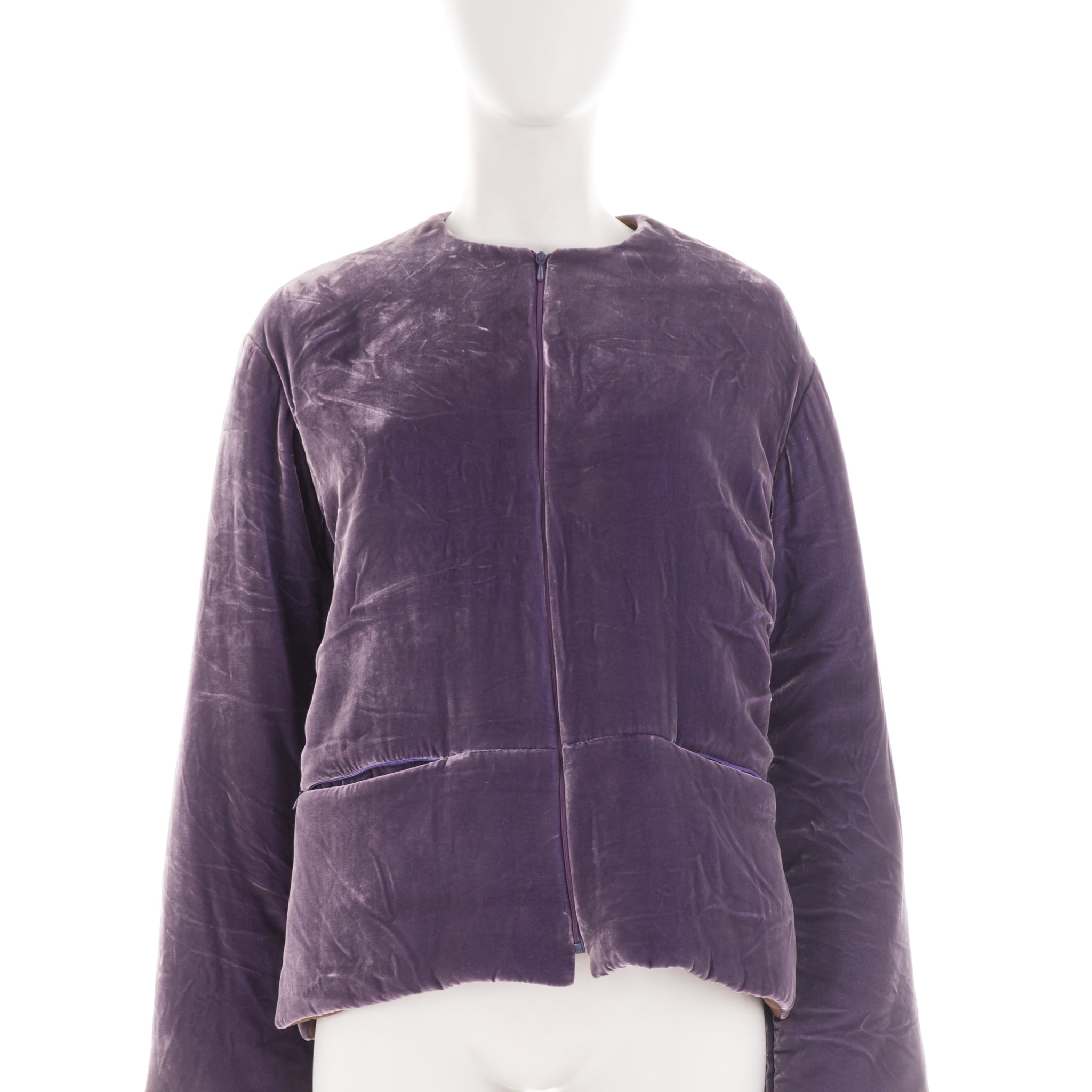 F/W 2000 purple velvet bomber jacket