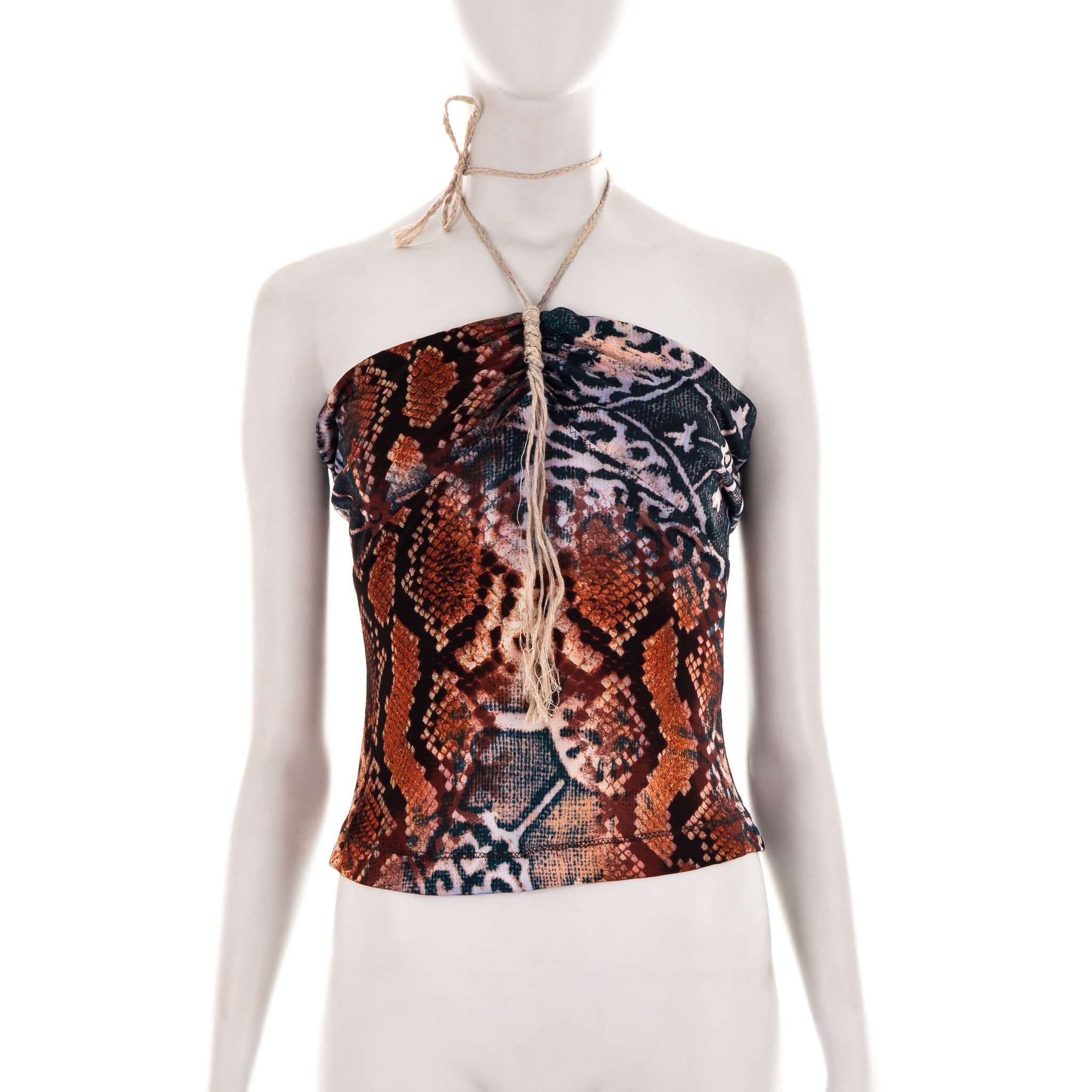 S/S 2006 python print halter top