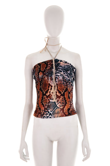 S/S 2006 python print halter top