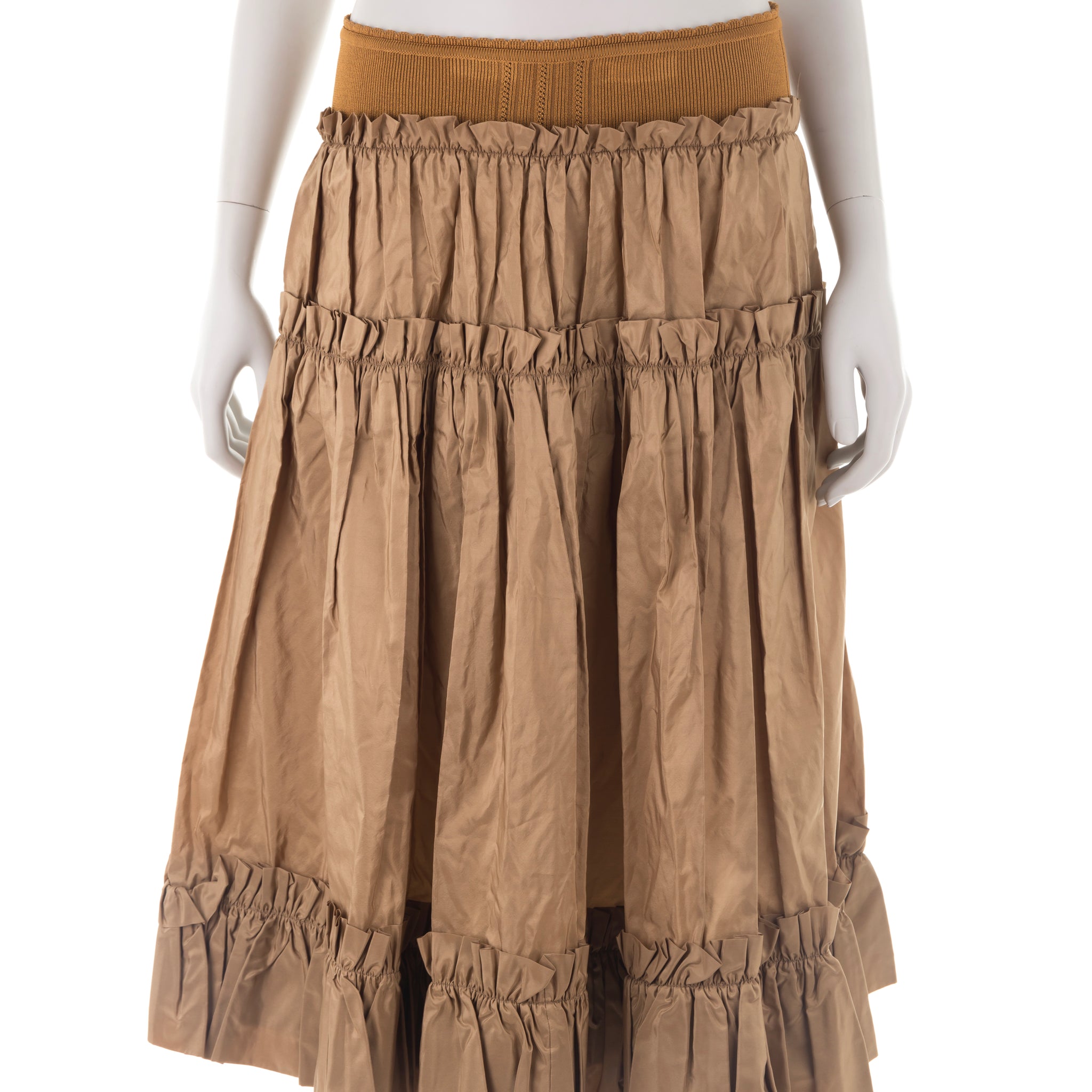 S/S 2005 khaki boho maxi skirt