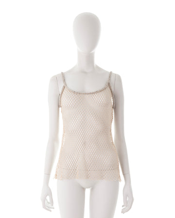 F/W 2002 J-Lo fishnet Swarovski top