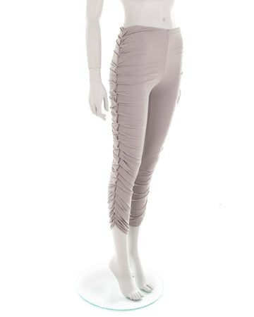 S/S 2003 grey side ruched leggings