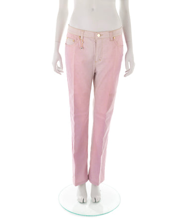 S/S 2000 pink ombre glitter jeans