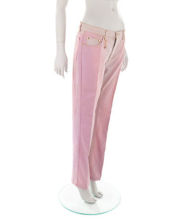 S/S 2000 pink ombre glitter jeans