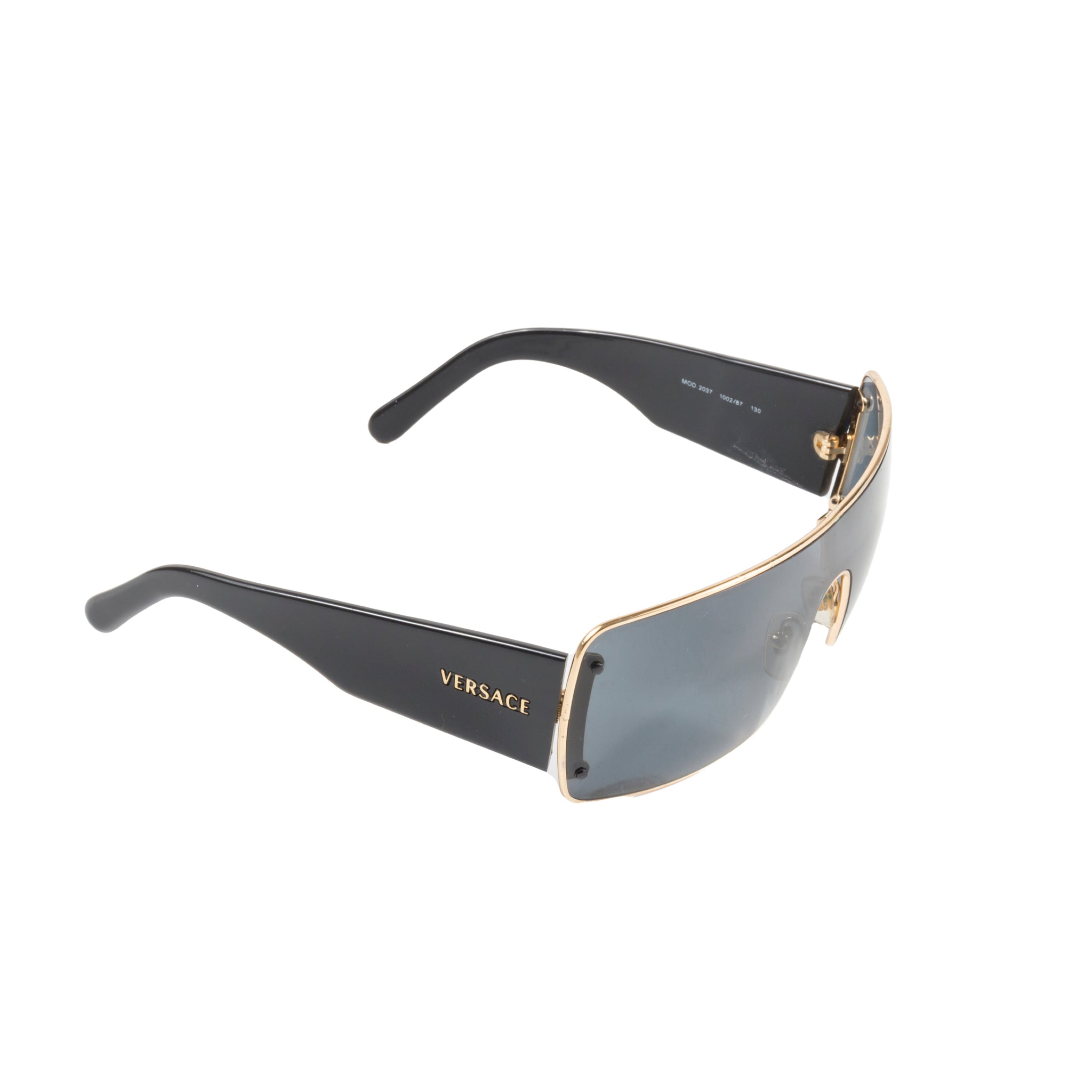 Black and gold mask sunglasses, mid 2000s