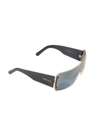 Black and gold mask sunglasses, mid 2000s