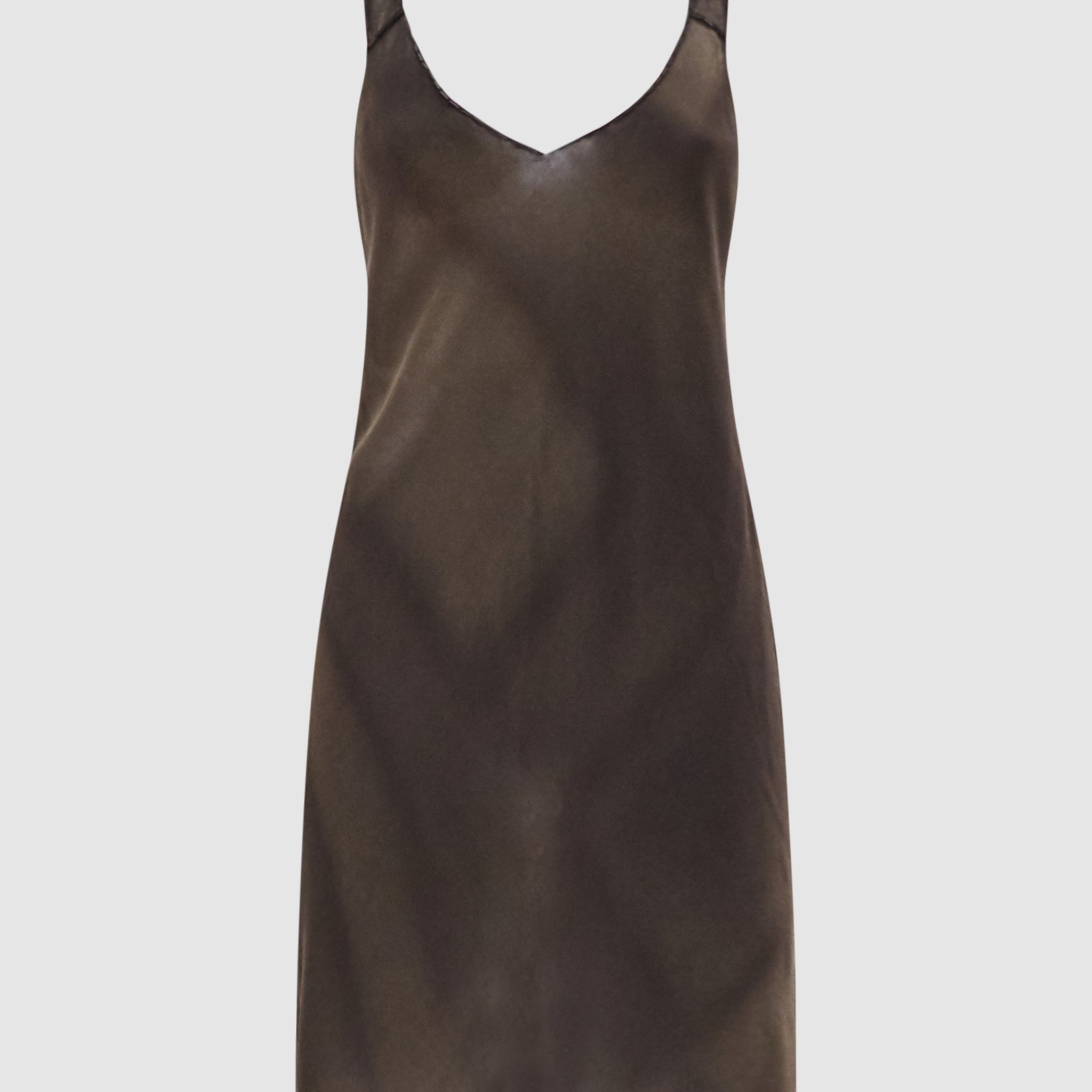 F/W 1997 green printed silk dress