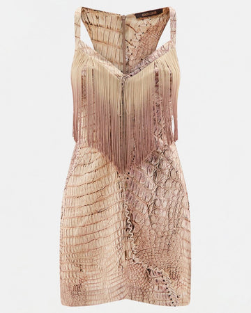 S/S 2011 silk croc fringed dress