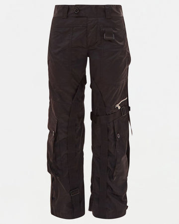 F/W 2003 black parachute cargo pants