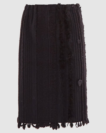 F/W 2002 knit fur midi skirt