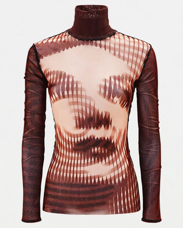 F/W 2001 Marlene Dietrich op-art top