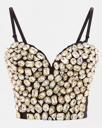 F/W 1991 crystal embellished black bustier