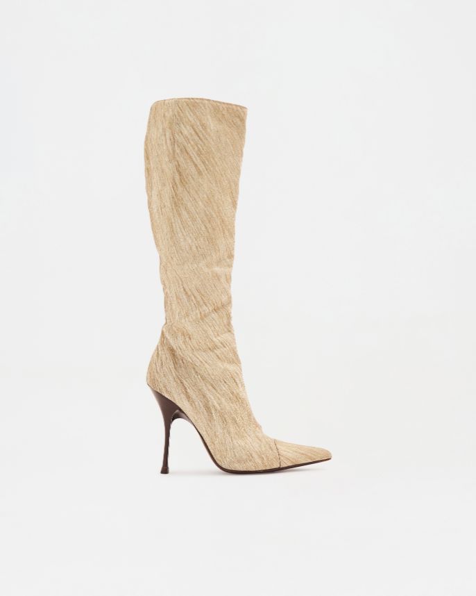 F/W 2001 glitter fur print boots