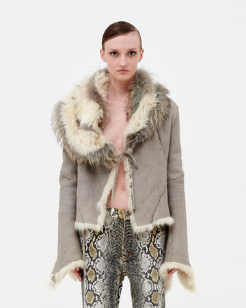 F/W 2001 asymmetric shearling fur jacket