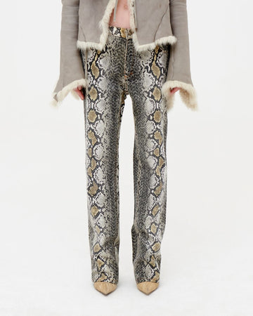 F/W 1998 python print jeans