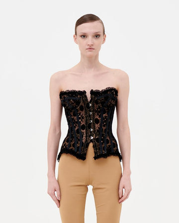 S/S 2006 black lace corset