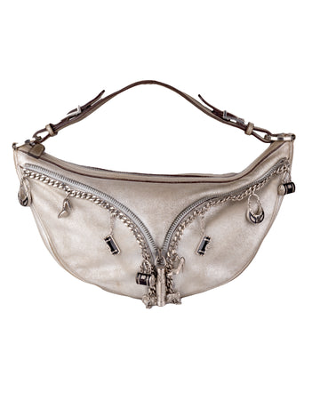 S/S 2004 silver half moon charms bag