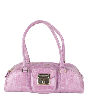 F/W 2004 pink croc-embossed shoulder bag