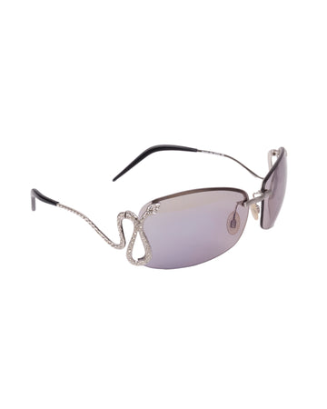 S/S 2004 iridiscent snake frame mirror sunglasses