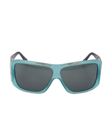 turquoise/black maxi logo sunglasses