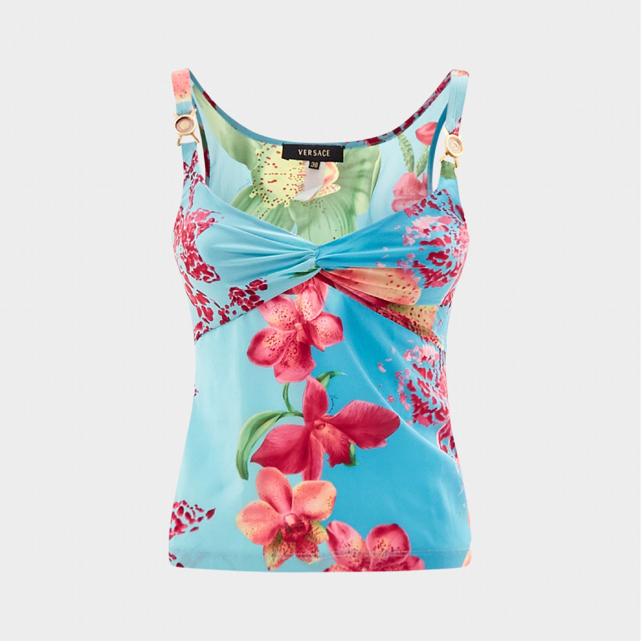 S/S 2004 floral top with Medusa plaques